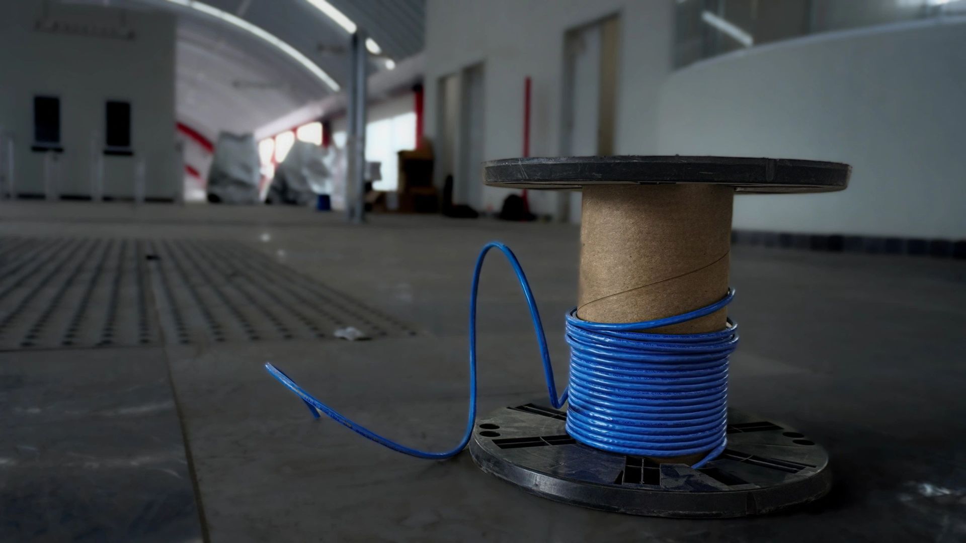 Bobina de cable fibra óptica